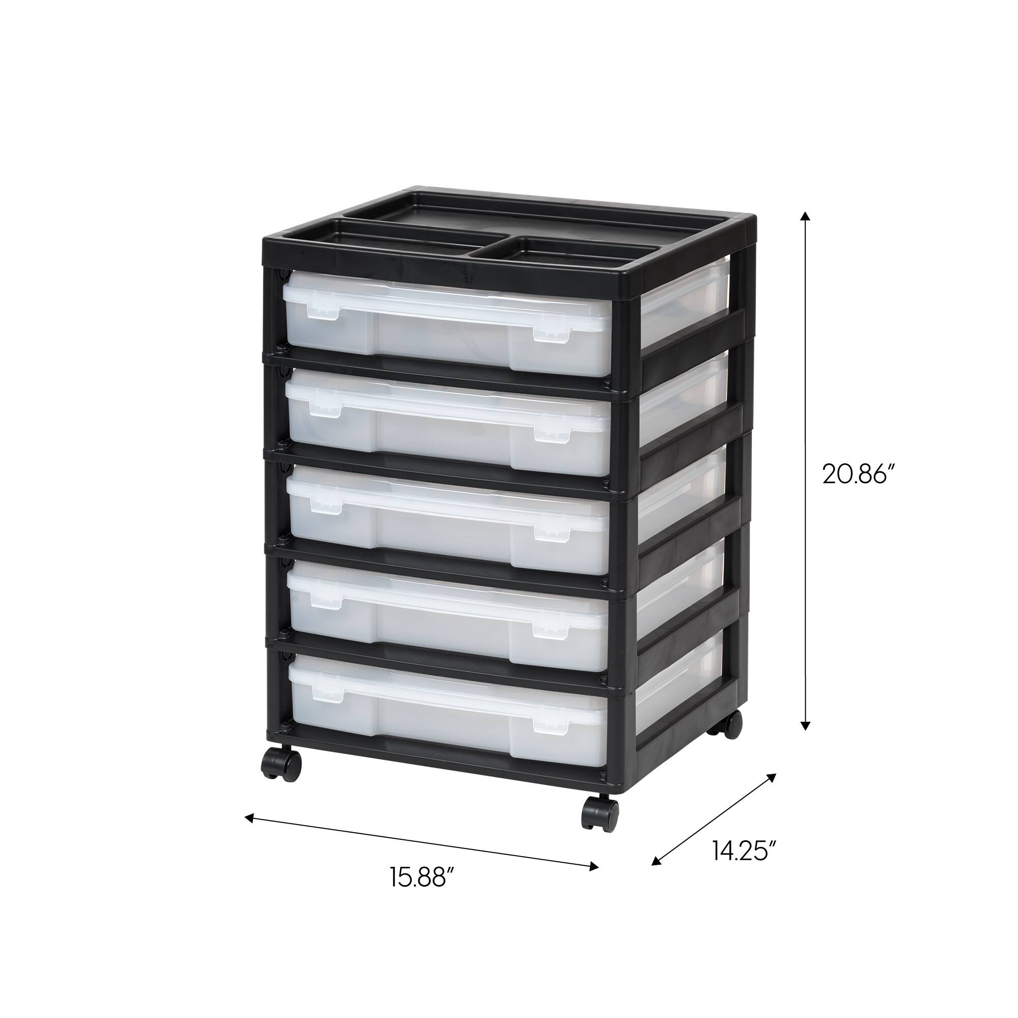 IRIS Black 5-Case Scrapbook Cart
